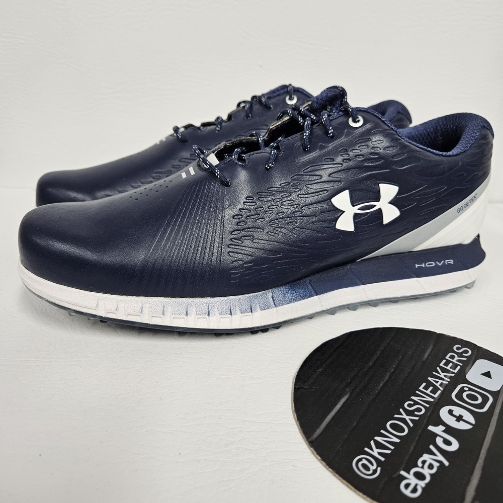 Under Armour HOVR Show GORE-TEX Navy Blue Golf Shoes 3022762-400 Men's Size 11 - Picture 4 of 8